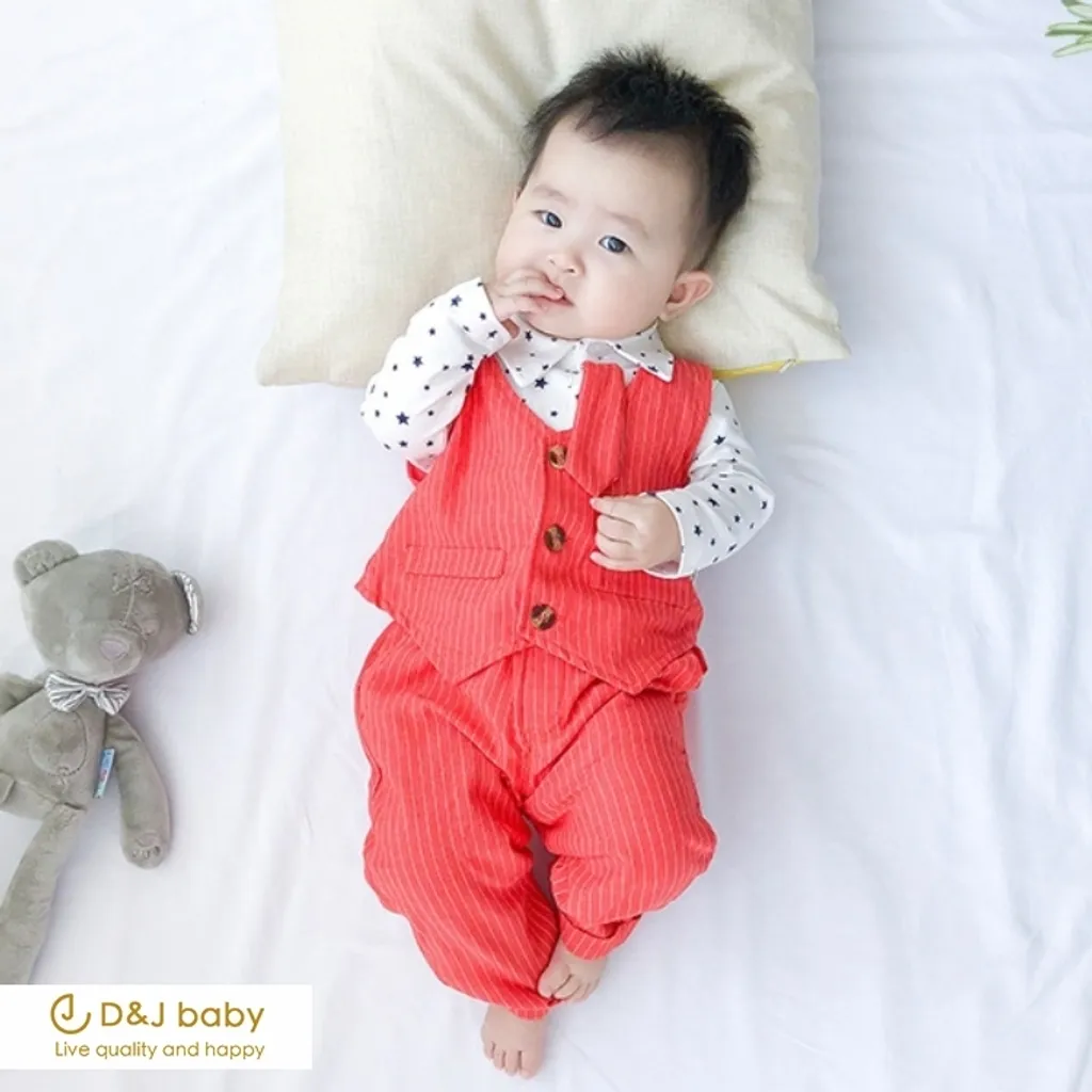紅色紳士三件套裝 - D&J baby1.jpg
