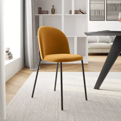sedia-in-velluto-giallo-ocra-con-gambe-in-metallo-nero-zilla-1