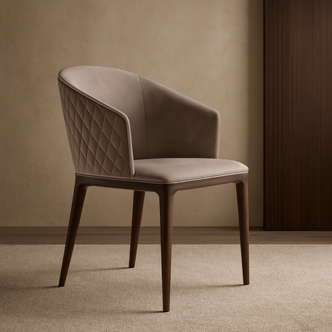 將這張現代風格的絎縫扶手椅合成在一個有質