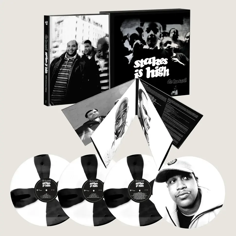 1-de-la-soul-stakes-is-high-30th-anniversary-black-and-white-spoke-effect-vinyl-edition