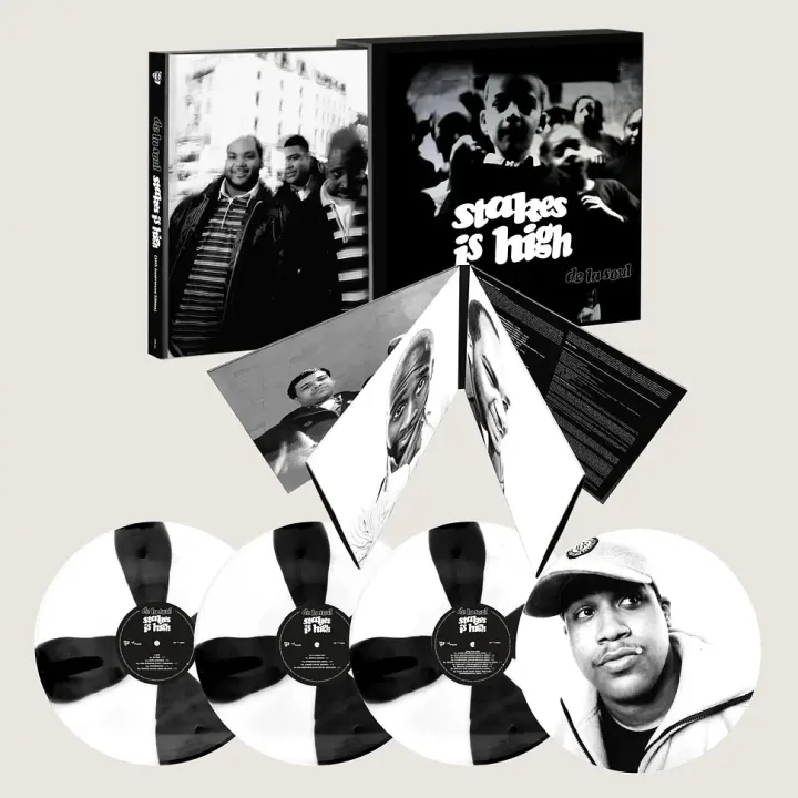 1-de-la-soul-stakes-is-high-30th-anniversary-black-and-white-spoke-effect-vinyl-edition