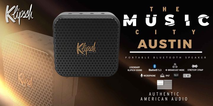 cover-ลำโพงบลูทูธพกพา-Klipsch-Austin-Portable-Bluetooth-Speaker