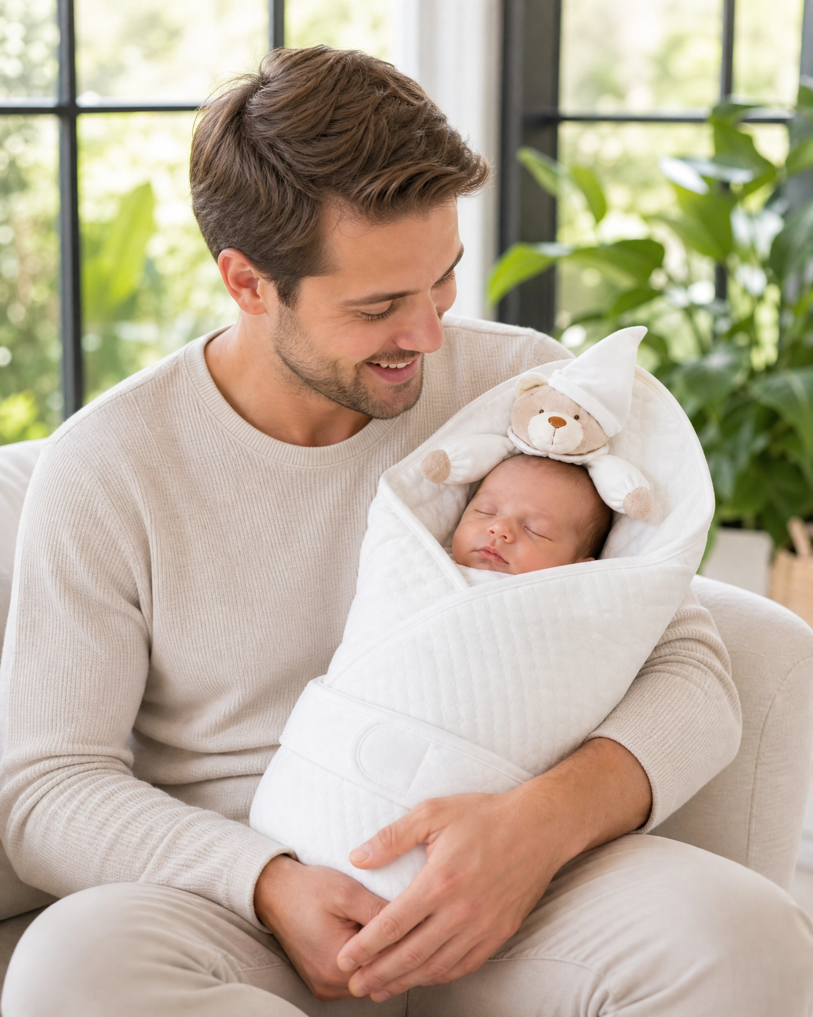 father_baby_white_swaddle