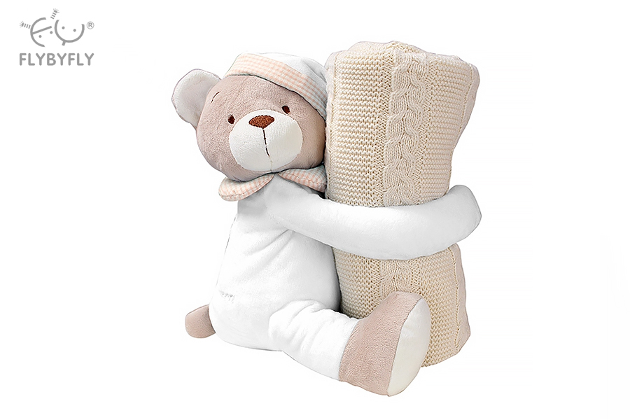 Knitted Blanket Cuddle Buddy Set (Beige).jpg