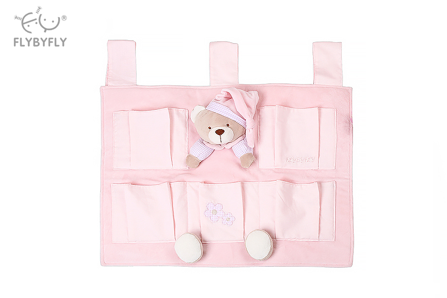 3D Bear 5 Pocket Nursery Organiser (Pink).jpg