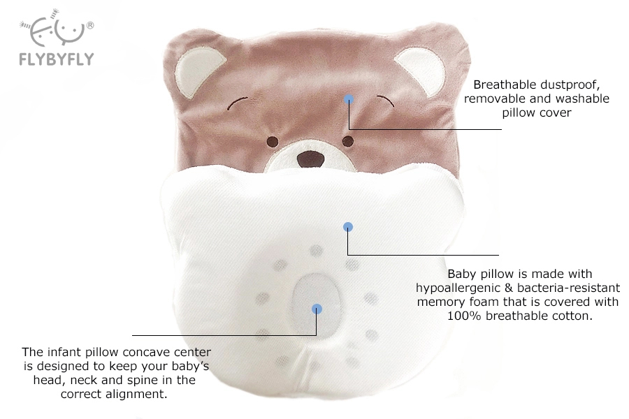 teddy bear memory foam pillow