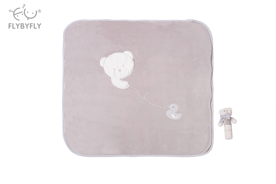Popo Bear Blanket and Rattle Set (Grey) full.jpg