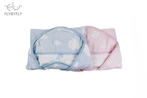 popo classic bath hooded towel - blue & pink.jpg