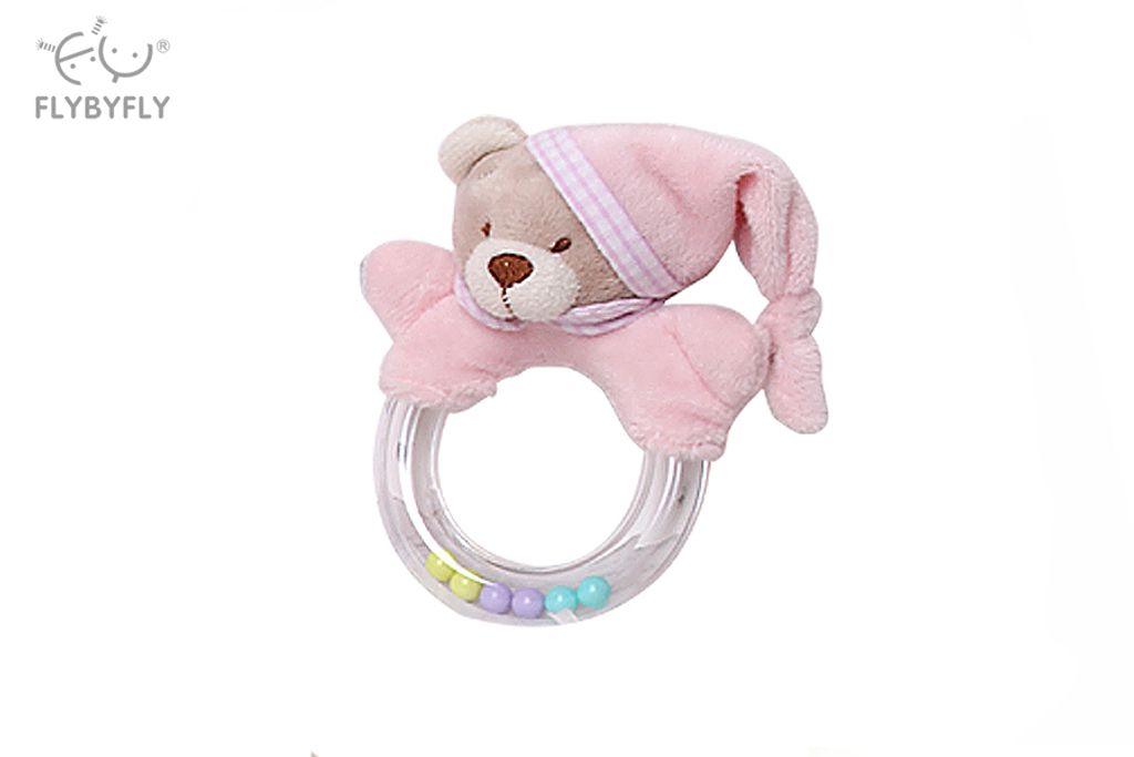 3D Bear ring rattle - pink.jpg