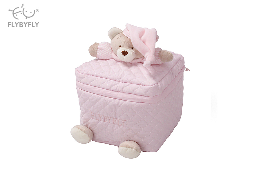 3d bear storage bag-pink