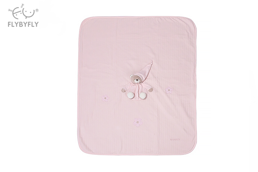 3D Bear Hand Puppet Weightage Blanket (Pink)