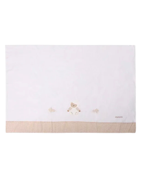Bear Wear-a-Hat Nursery Crib Bedsheet beige