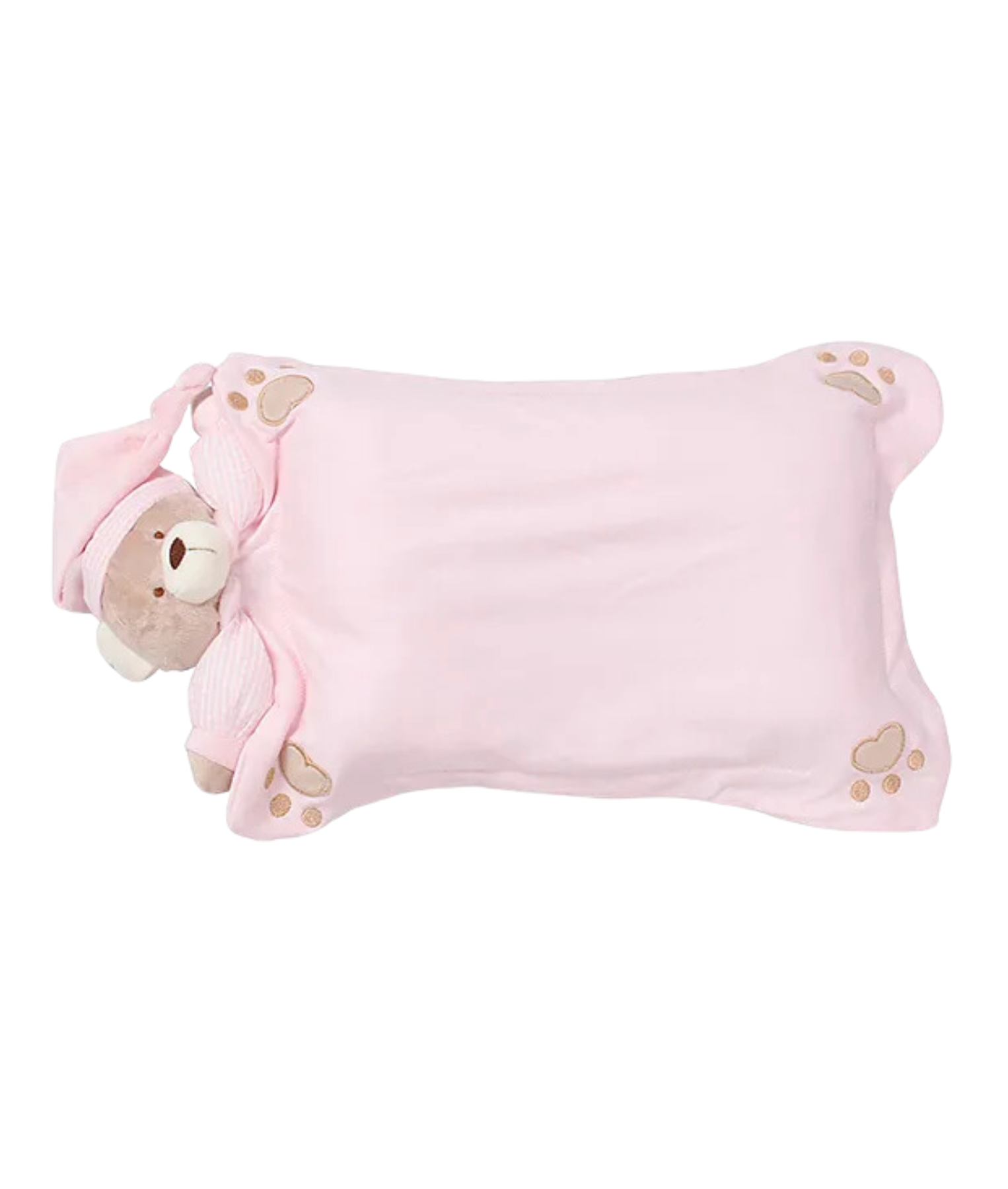 bear paw pillow pink