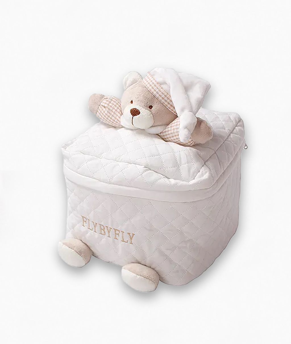 3D Bear Travel Organiser Box Beige