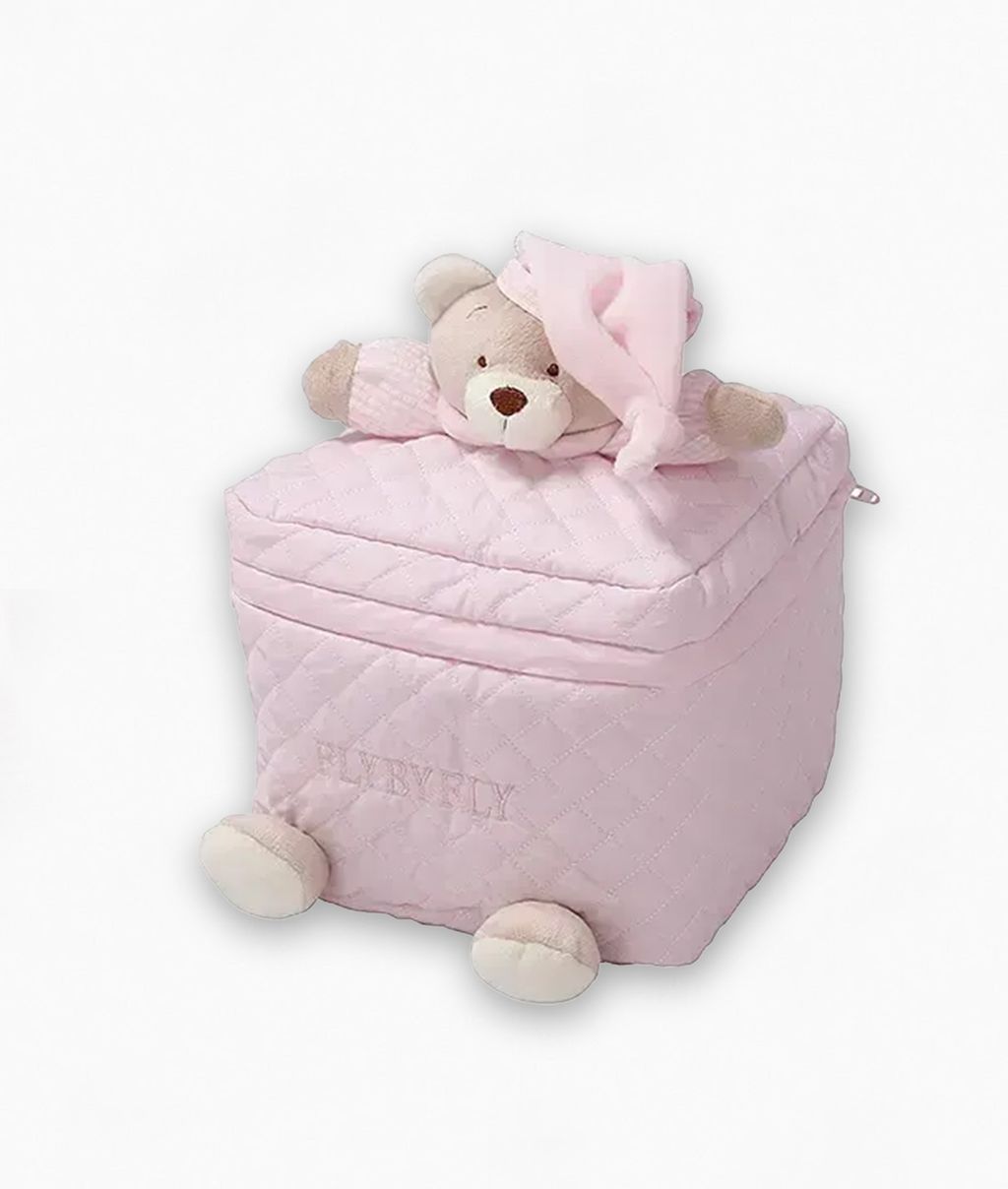 3D Bear Travel Organiser Box Pink