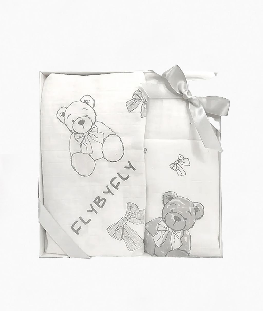 Popo Muslin Blanket 2 Pc GIft Set