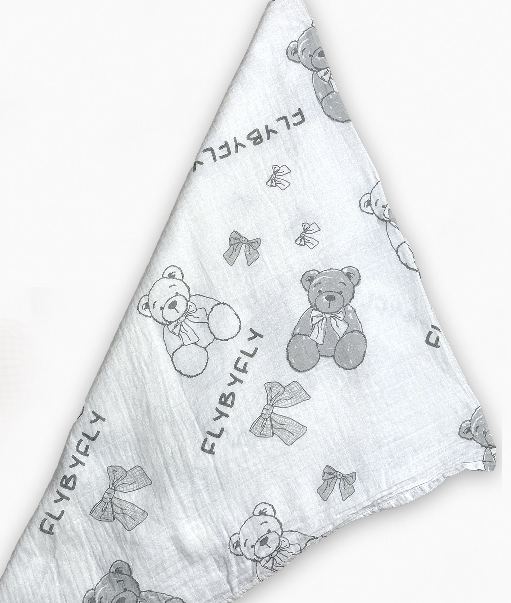 Popo Muslin Blanket 2 Pc GIft Set (Side Profile)