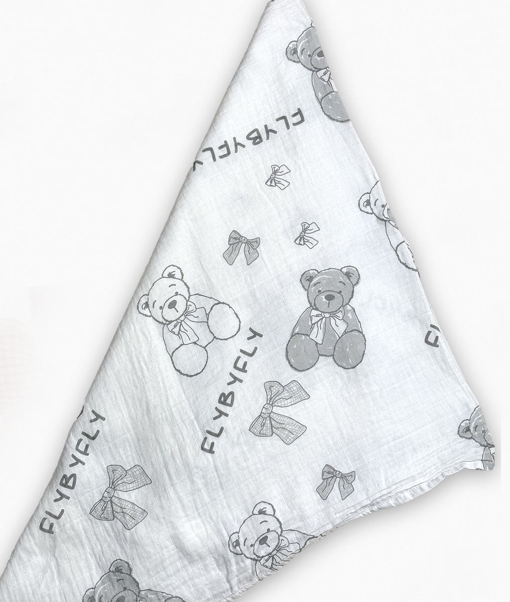 Popo Muslin Blanket 2 Pc GIft Set (Side Profile)