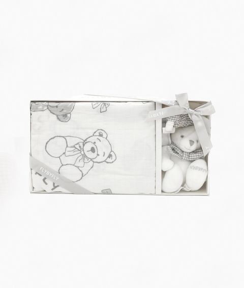 Popo Muslin Blanket Ding Ding Bear GIft Set