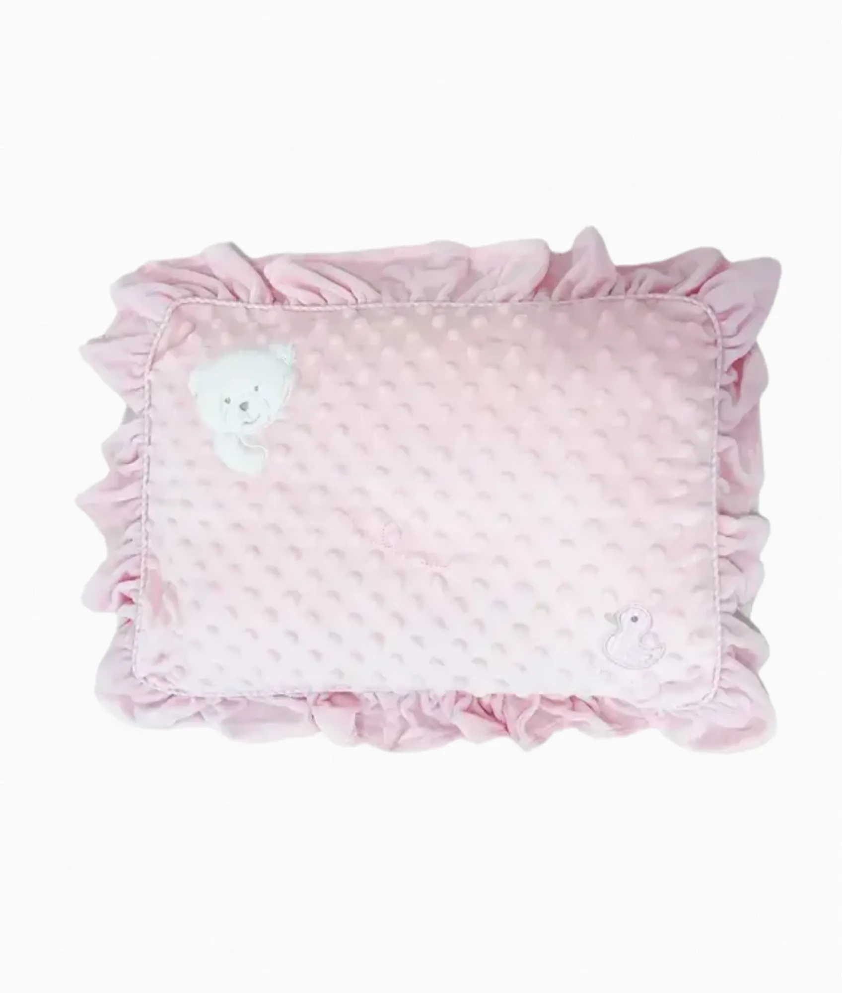 Popo Dotted Fluffy Baby Pillow (Pink)