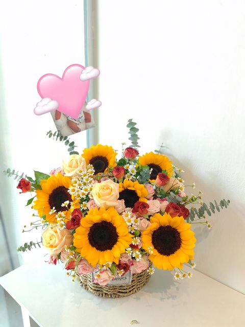 Sunflower Basket Arrangement