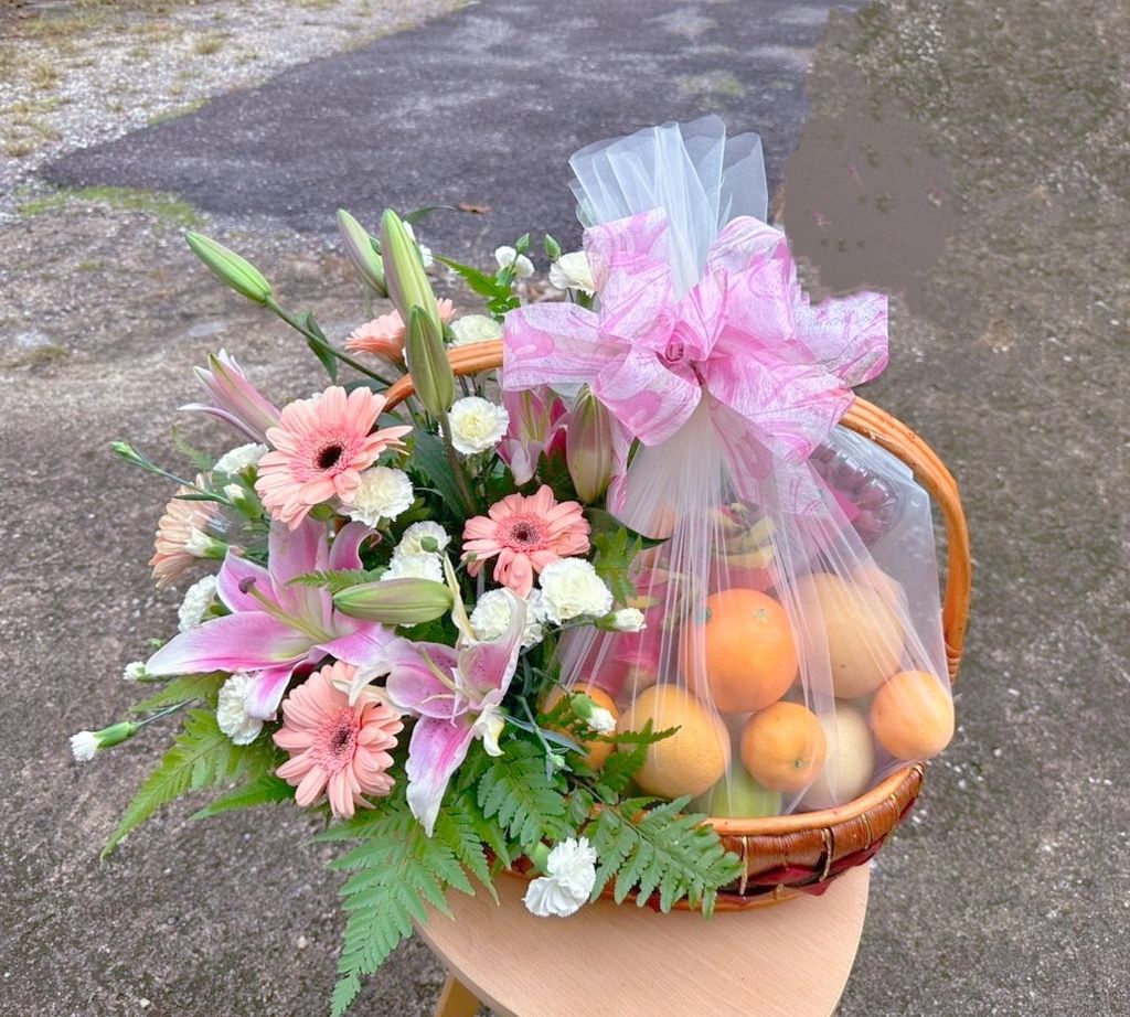 Sympathy Flower Basket 02