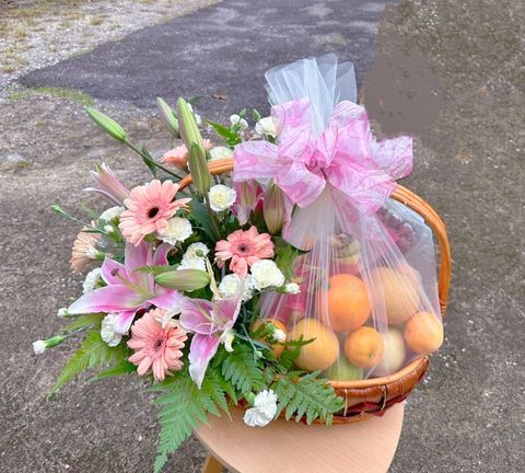 Sympathy Flower Basket 02