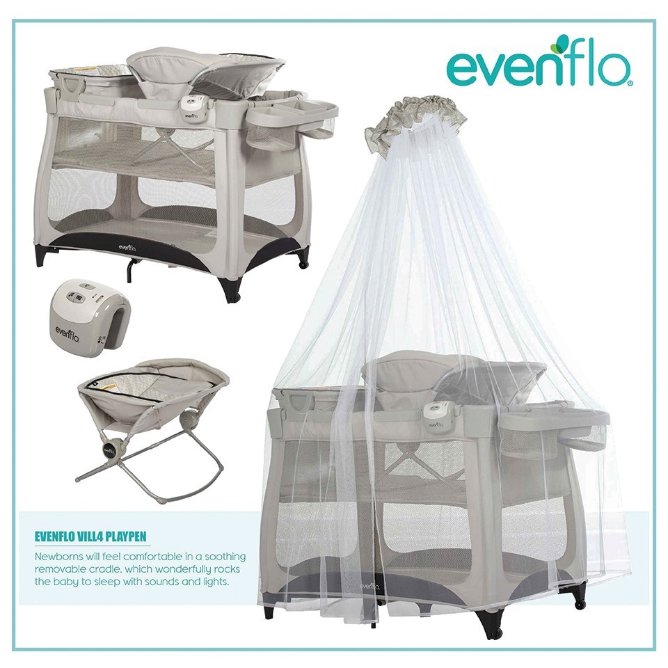 evenflo playpen set up
