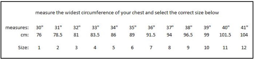 naked vest women size guide