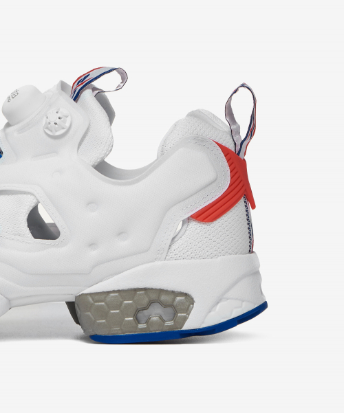 【着用1回】Reebok INSTA PUMP FURY OG 厚底 28 Reebok] INSTAPUMP FURY OG WHITE⁄RADRED⁄HUMBLU 女段白紅藍厚底氣墊