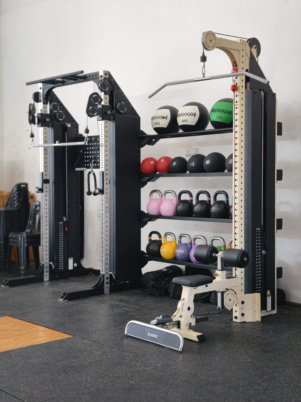 Eleiko racks and storage in the Zealfit Malaysia showroom