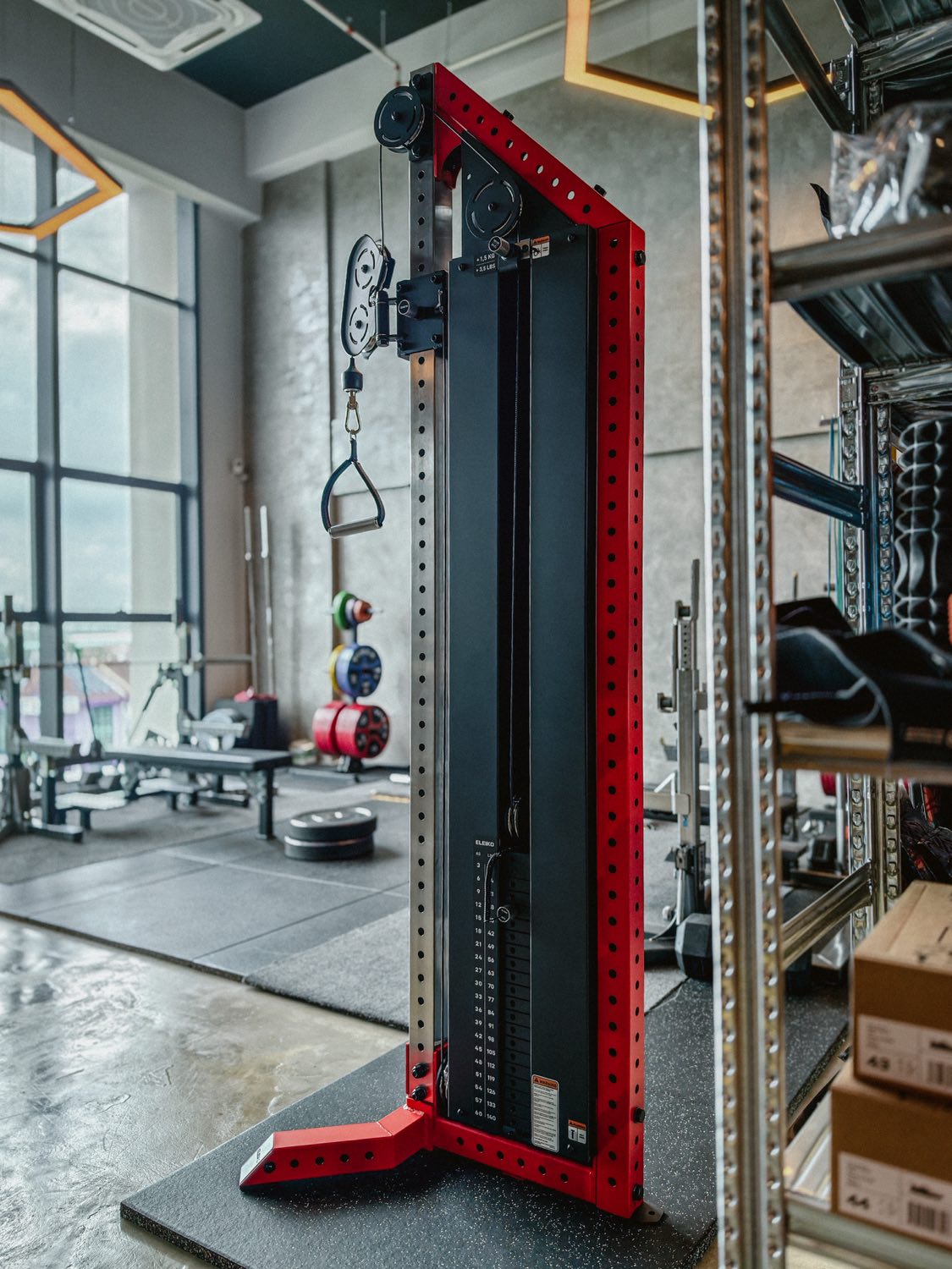 Red Eleiko cable column at the SBD Malaysia HQ training centre