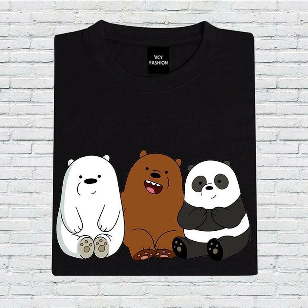 WE BARE BEARS Cartoon Printed Graphic Short Sleeves T-Shirt – V Fashion Store WE BARE BEARS Cartoon Printed Graphic Short Sleeves T-Shirt – V Fashion Store