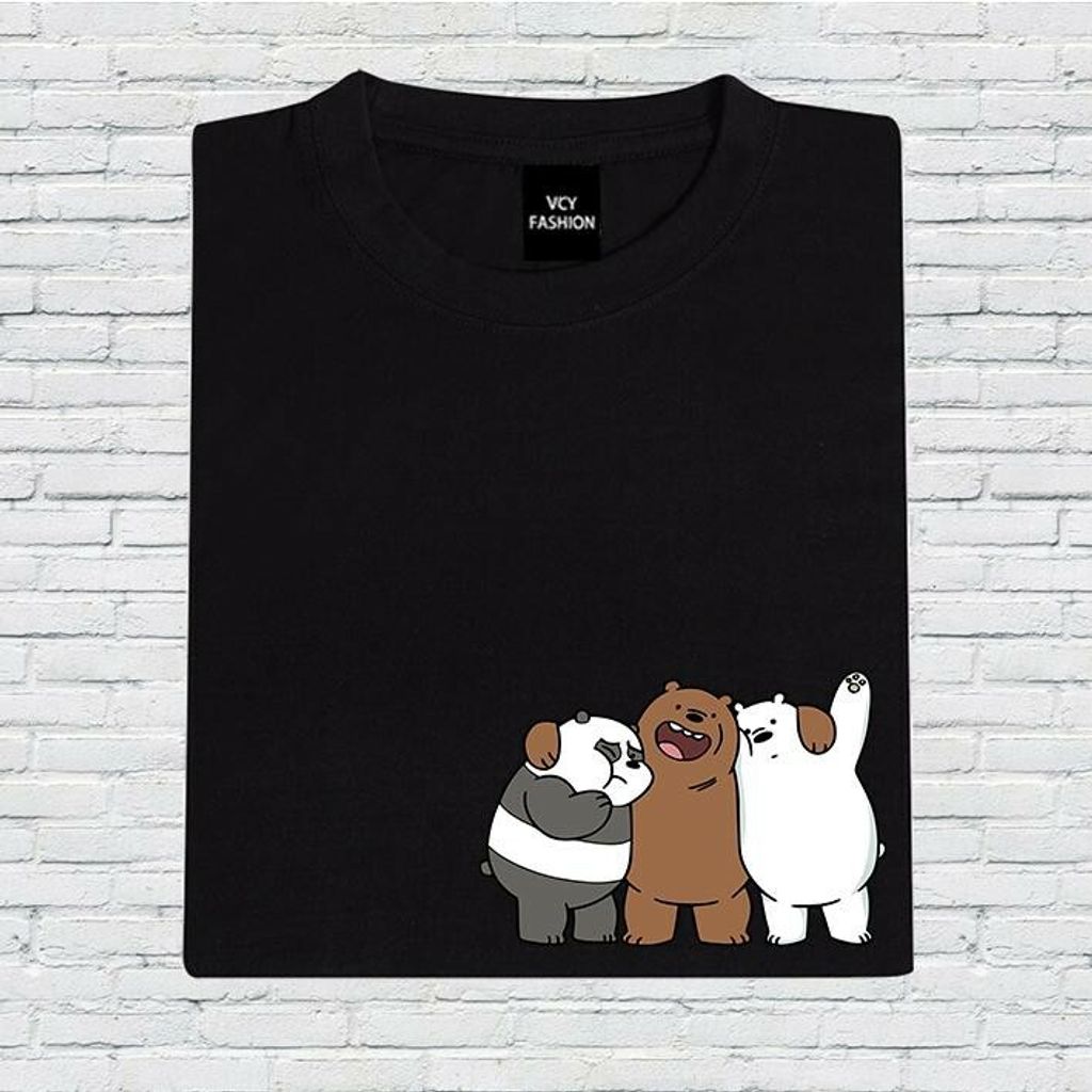WE BARE BEARS Cartoon Printed Graphic Short Sleeves T-Shirt-3 – V Fashion  Store