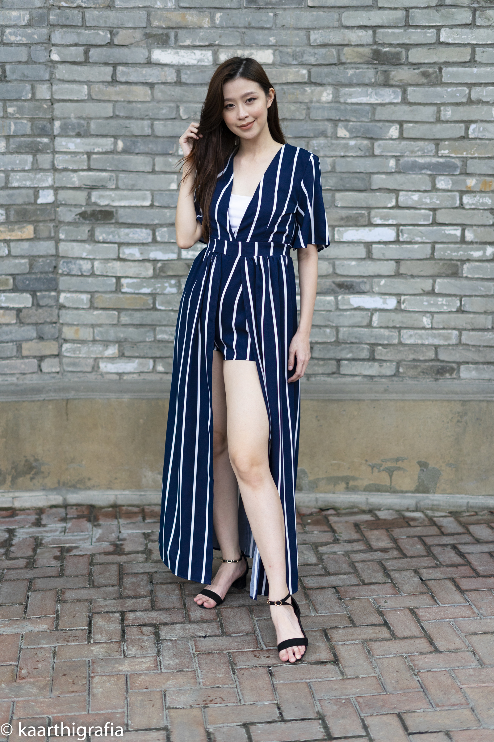 romper split maxi dress