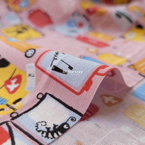 台灣中薄棉_旅行行李箱樂園_奶油米_旅遊布登機布4