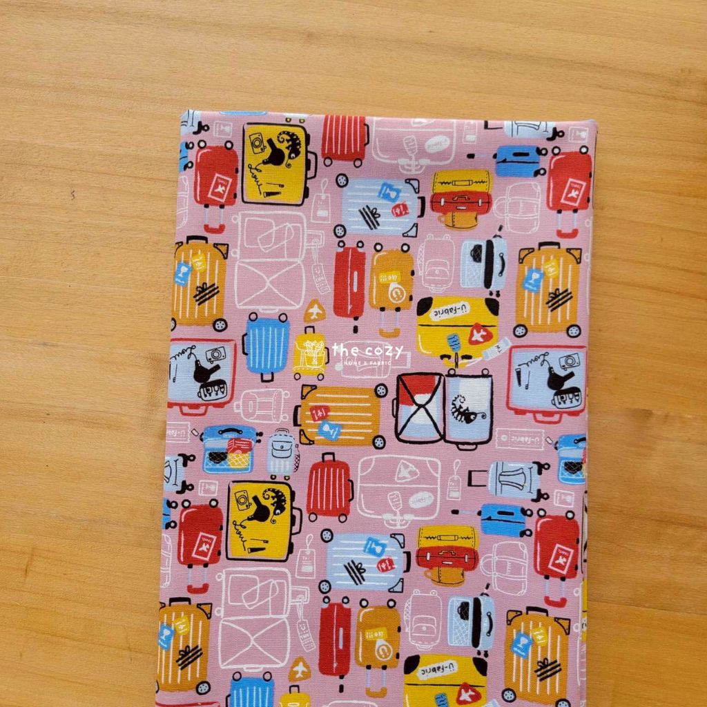 台灣中薄棉_旅行行李箱樂園_奶油米_旅遊布登機布1