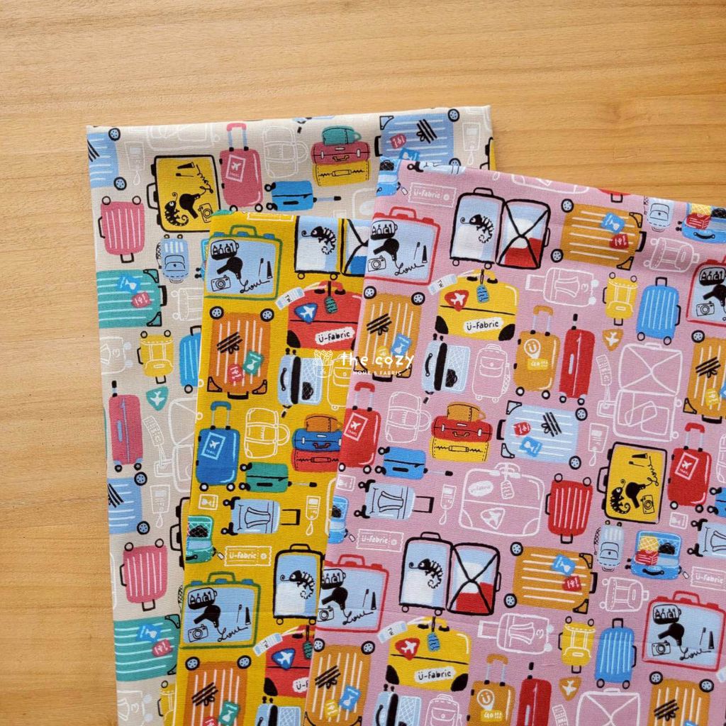 台灣中薄棉_旅行行李箱樂園_奶油米_旅遊布登機布6