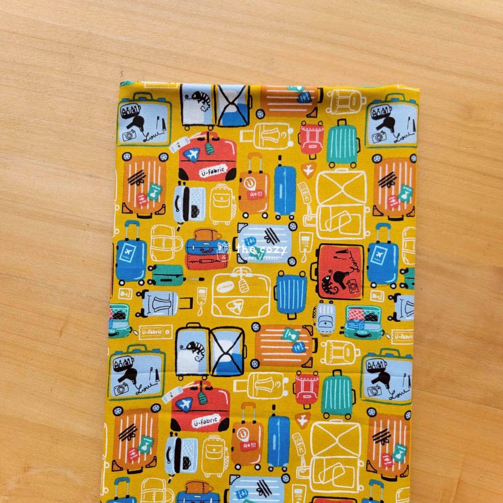 台灣中薄棉_旅行行李箱樂園_奶油米_旅遊布登機布7