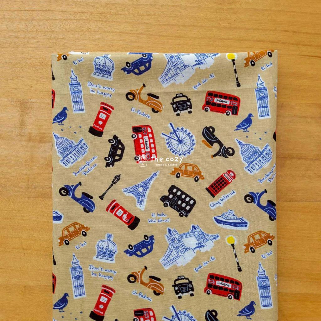 台灣中薄棉_英倫城市旅遊_奶茶米_紅巴士大笨鐘2