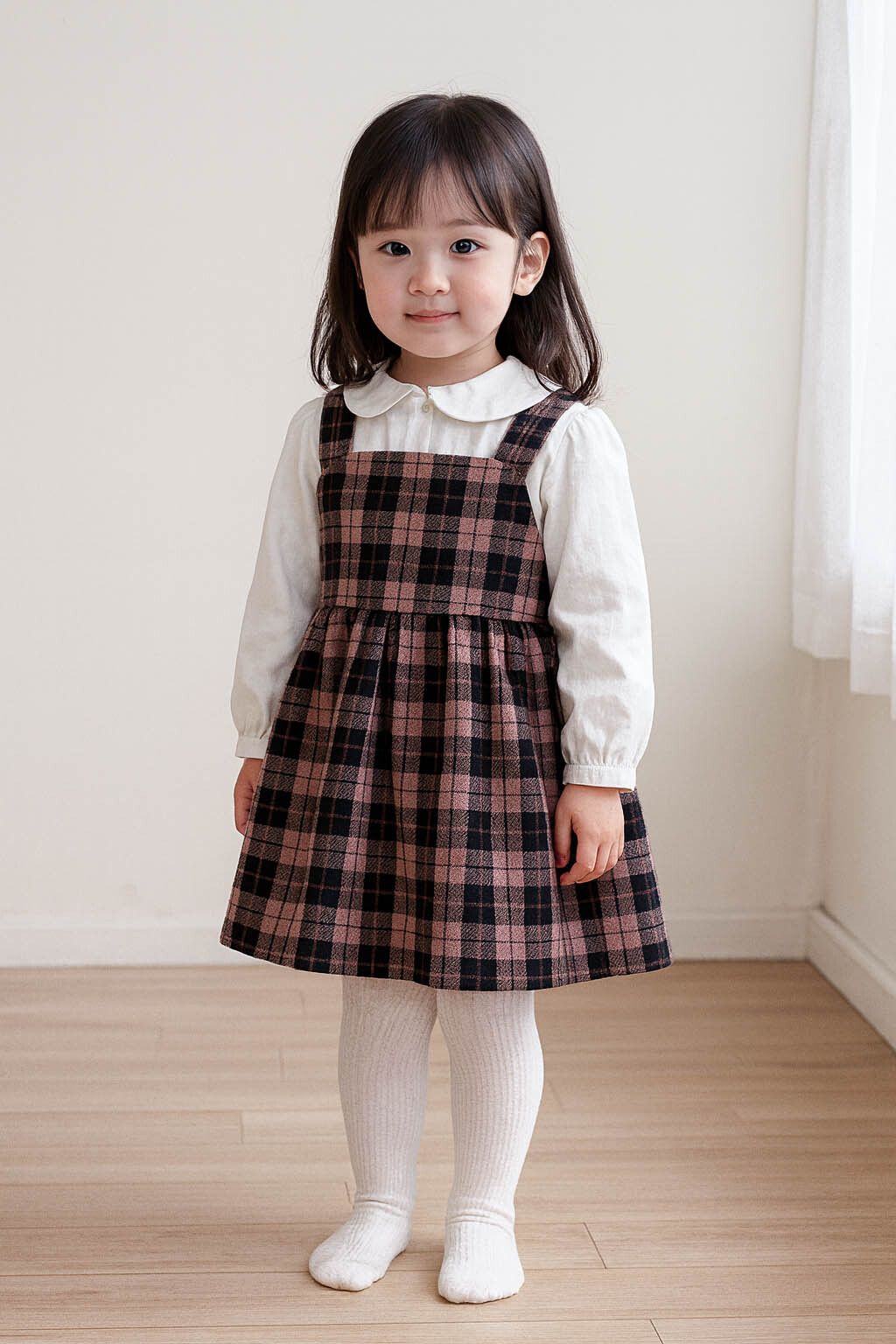 日本毛料_復古格紋氣質格_粉黑格_冬季羊毛布6 복사