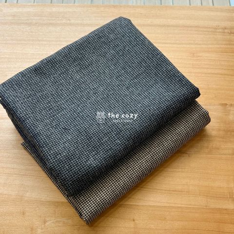 日本毛料_經典千鳥格_灰黑系_秋冬羊毛混紡布1