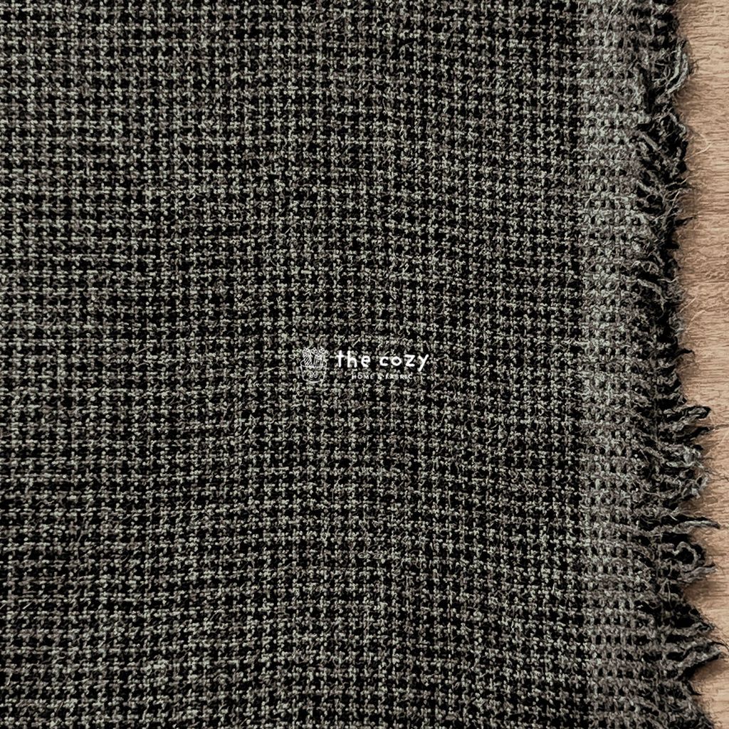 日本毛料_經典千鳥格_灰黑系_秋冬羊毛混紡布5