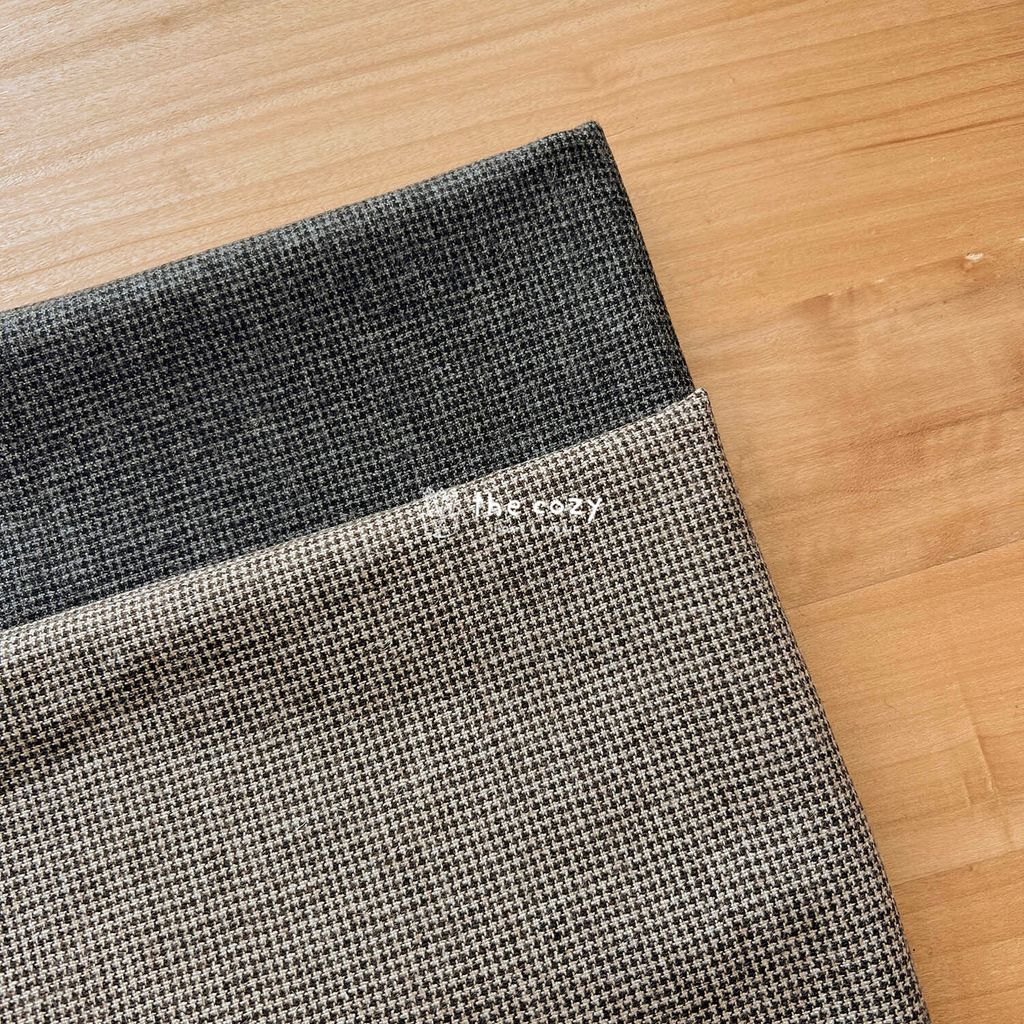 日本毛料_經典千鳥格_灰黑系_秋冬羊毛混紡布2