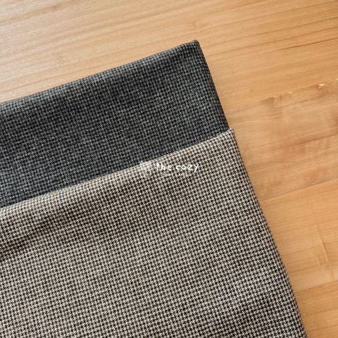 日本毛料_經典千鳥格_灰黑系_秋冬羊毛混紡布2