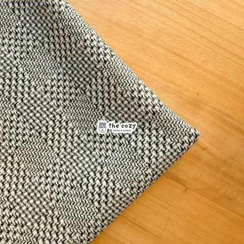 經典黑白大格紋厚呢布2