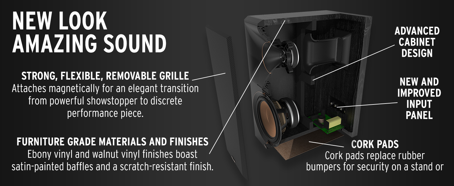 Cutaway of the Klipsch Reference Premiere II bookshelf speakers