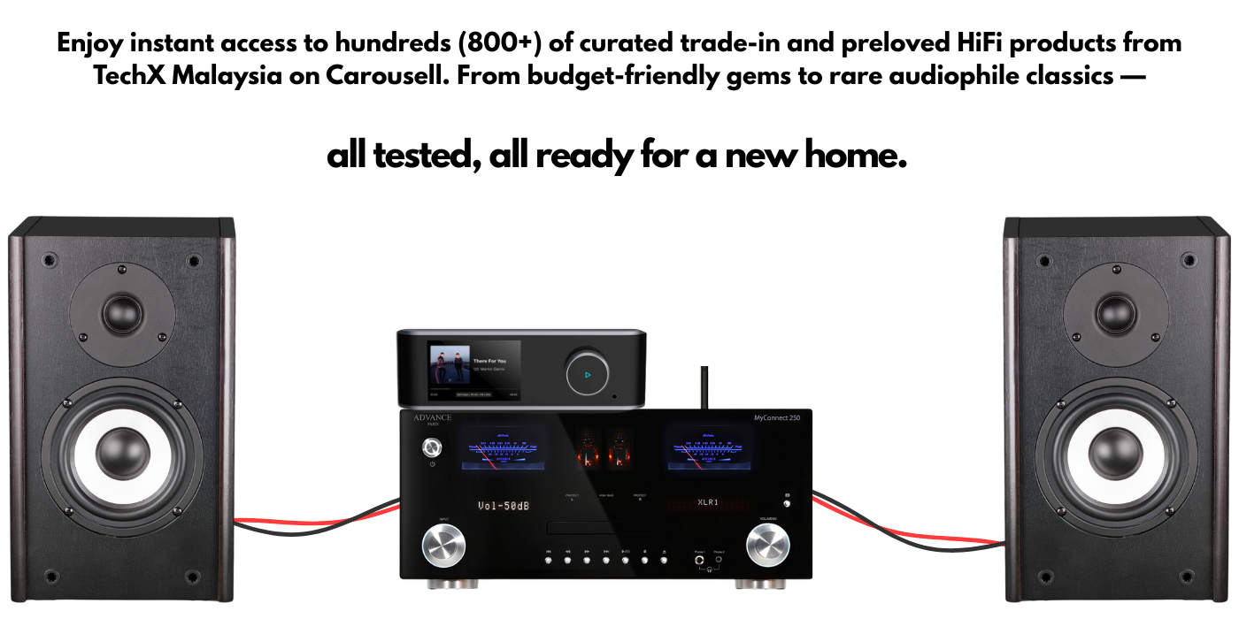 Enjoy instant access to hundreds (800+) of curated trade-in and preloved HiFi products from TechX Malaysia on Carousell. From budget-friendly gems to rare audiophile classics — all tested, all rea (1)