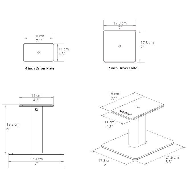 Kanto SP6HD Desktop Speaker Stands 8957217