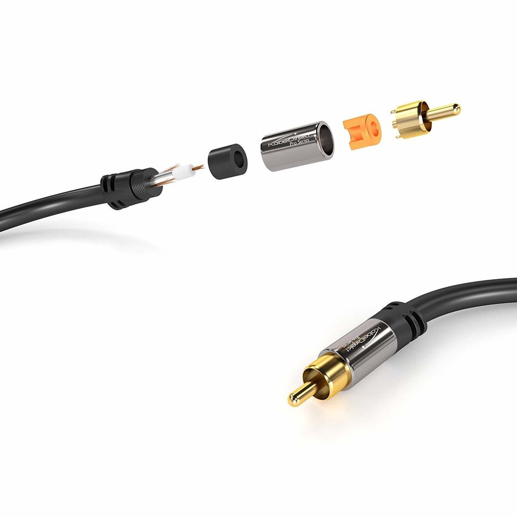 Subwoofer Cable (10 Feet), FosPower RCA to RCA Audio Stereo Cable, Male to  Male - Dual Shielded Cord | 24K Gold Plated Connector | Corrosion Resistant